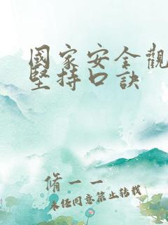 国家安全观十个坚持口诀