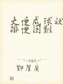 大便成球状很硬排便困难