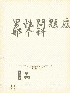 男性问题应该挂那个科