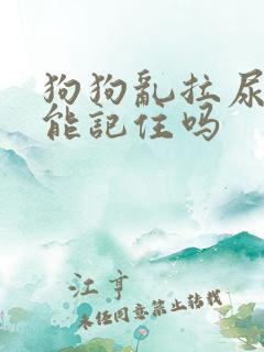 狗狗乱拉尿打它能记住吗