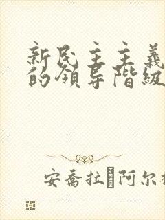 新民主主义革命的领导阶级是( )