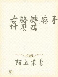 右胳膊麻手麻是什么病