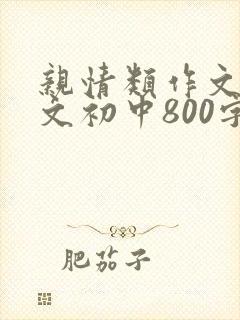 亲情类作文记叙文初中800字