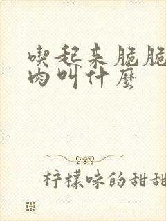 吃起来脆脆的猪肉叫什么