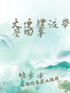 大便脓液带血怎么回事