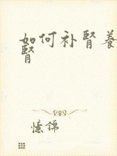 如何补肾养肾护肾