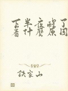 下半夜醒了睡不着什么原因