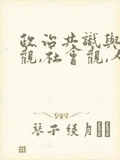 政治共识与世界观,社会观,人生观相同.