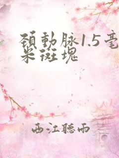 颈动脉1.5毫米斑块