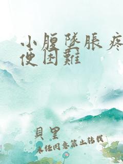 小腹坠胀疼痛大便困难