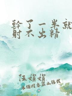 干了一半就软了射不出精