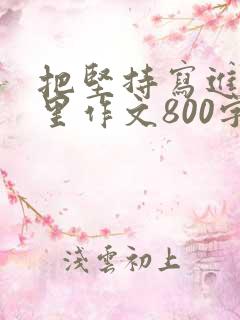 把坚持写进青春里作文800字记叙文