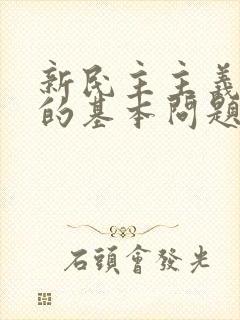 新民主主义革命的基本问题是武装斗争问题