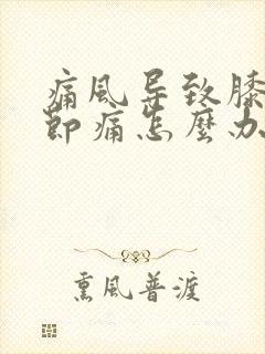 痛风导致膝盖关节痛怎么办