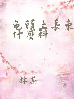 龟头上长东西挂什么科