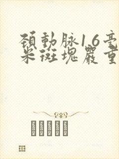 颈动脉1.6毫米斑块严重吗