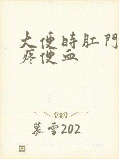 大便时肛门撕裂疼便血