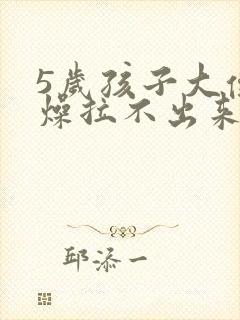 5岁孩子大便干燥拉不出来怎么办