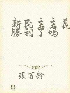 新民主主义革命胜利了吗