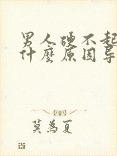 男人硬不起来是什么原因导致的