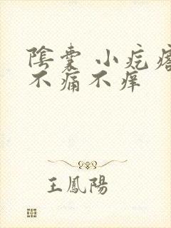 阴囊 小疙瘩 不痛不痒