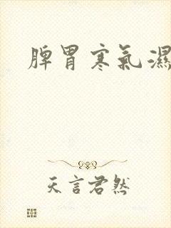 脾胃寒气湿气重