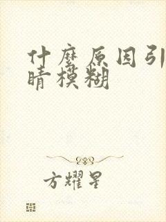 什么原因引起眼睛模糊