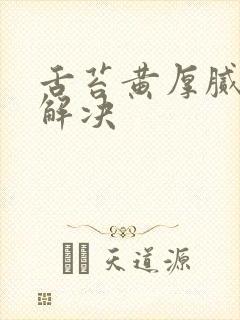 舌苔黄厚腻怎么解决