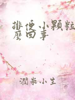 排便小颗粒状怎么回事