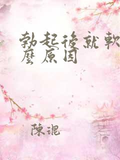 勃起后就软了什么原因