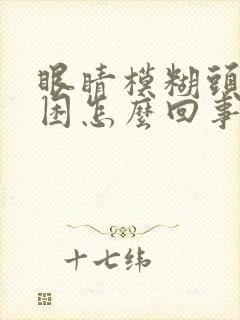 眼睛模糊头晕犯困怎么回事