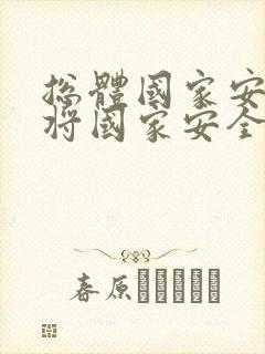 总体国家安全观将国家安全理解为政治安全和