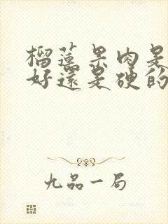 榴莲果肉是软的好还是硬的好