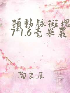 颈动脉斑块6.7*1.6毫米严重吗