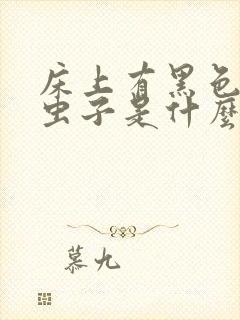 床上有黑色的小虫子是什么虫