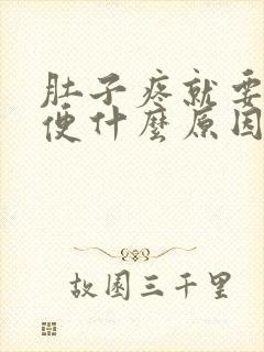 肚子疼就要拉大便什么原因