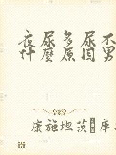 夜尿多尿不尽是什么原因男性