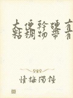 大便干硬有白色粘稠物带有血