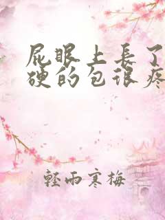 屁眼上长了个硬硬的包很疼怎么办