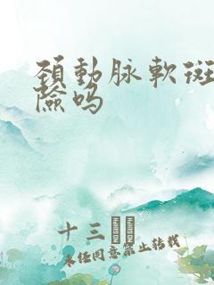 颈动脉软斑块危险吗