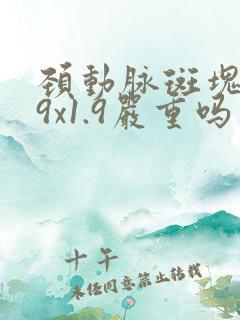 颈动脉斑块6.9x1.9严重吗