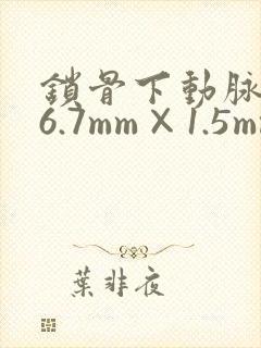 锁骨下动脉斑块6.7mm×1.5mm