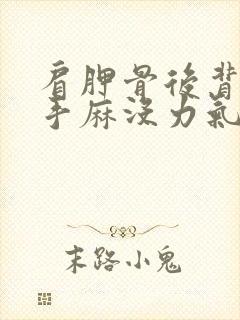 肩胛骨后背酸痛手麻没力气