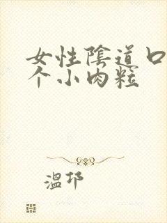 女性阴道口有两个小肉粒