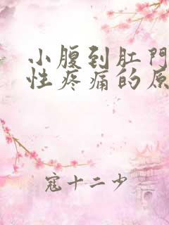 小腹到肛门痉挛性疼痛的原因