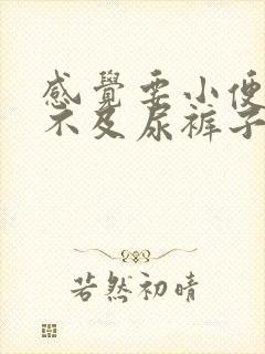 感觉要小便就来不及尿裤子怎么回事