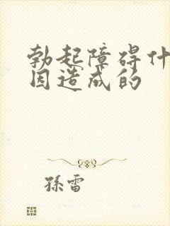 勃起障碍什么原因造成的