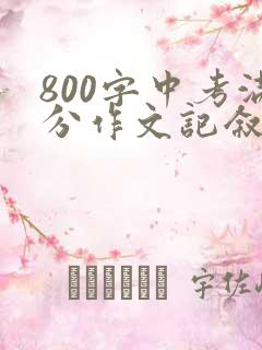 800字中考满分作文记叙文