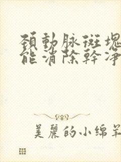 颈动脉斑块能不能消除干净