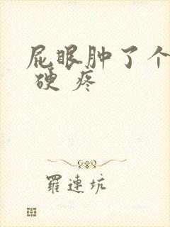 屁眼肿了个大包 硬 疼